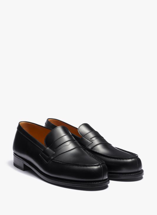 J.M. Weston 180 loafers in black leather.