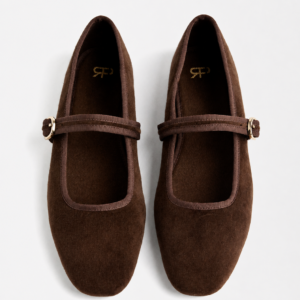 Luxe Velvet Mary Jane Ballerina Flats