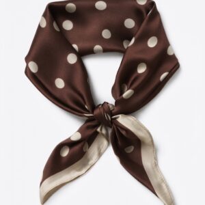 Chic Polka Dot Satin Neck Scarf