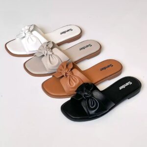 Sandler Bow-Detail Flat Slide Sandals